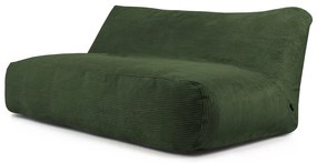 Fotoliu bean bag verde cu tapițerie din catifea reiată Sofa Tube 190 – SLOWDOWN