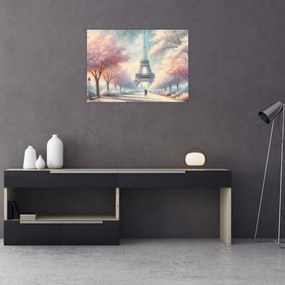 Tablou pe sticlă – Primăvară la Paris (70x50 cm)