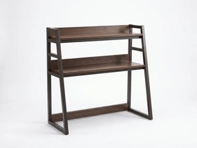 Raft de birou VERTEX 90x95 cm, negru / decor nuc