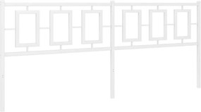 vidaXL Tăblie de pat de schimb metalică, alb, 193 cm