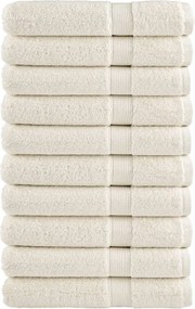 vidaXL Prosoape de saună premium SOLUND 10 buc. crem 80x200 cm 600 gsm