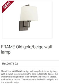 Aplica de perete eleganta design clasic FRAME auriu/bej