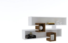 Raft de perete Karen - Walnut, White
