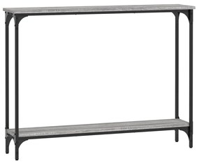 834018 vidaXL Măsuță consolă, gri sonoma, 100x22,5x75 cm, lemn prelucrat