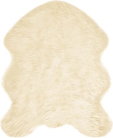 vidaXL Covor din Lână Faux Tafalla Crem 50 x 80 cm Poliester
