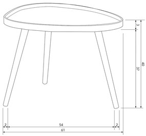 Măsuță auxiliară 50x61 cm Mae – WOOOD