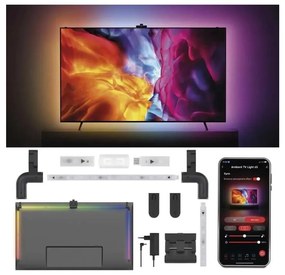 Bandă LED RGBIC pentru televizor GoSmart LED/24W/230V 65“