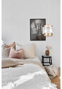 Lustră pe cablu GABI 1xE27/60W/230V aurie/albă d. 20 cm