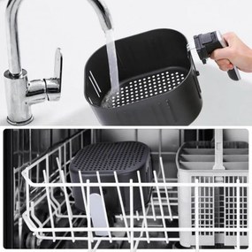 La mâna a doua: Friteuza cu aer cald Oliver Voltz OV51980F, 1800W, 7.7 L, 8 programe, Timer, Negru