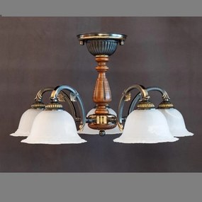 Lustra rustica aplicata cu 5 brate design italian 9940