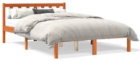 844808 vidaXL Cadru de pat, maro ceruit, 120x200 cm, lemn masiv de pin