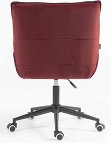 HR560K Scaun Catifea Bordo Merlot cu Bază Neagră