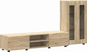 vidaXL Set comodă TV cu sertar FLORIN Stejar Sonoma Lemn compozit
