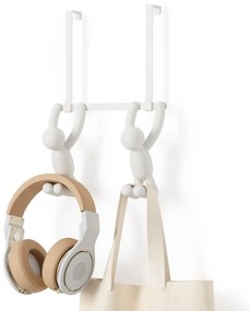 Cuier de ușă alb din plastic 22 cm Buddy – Umbra