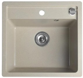 Sapho - Chiuvetă de bucătărie 53x50 cm granit/bej