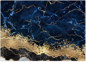 Tablou - Marmură albastru închis (70x50 cm)