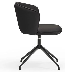 Set de scaune de sufragerie negru 2 buc. tapițat Add – Teulat