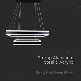 Lustră LED dimabilă pe cablu LED/113W/230V 3000K negru