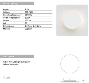 Aplica LED cu lumina ambientala Aviel D-25cm