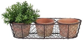 Ghivece 3 buc. din metal/din teracotă – Esschert Design