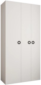 Dulap de haine 120 cm Carmela 50-1 (alb + Negru). 1126685