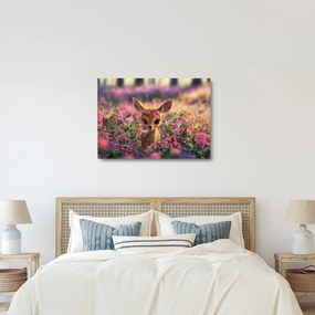 Tablou pe sticlă - Căprioară Drăgălașă (70x50 cm)