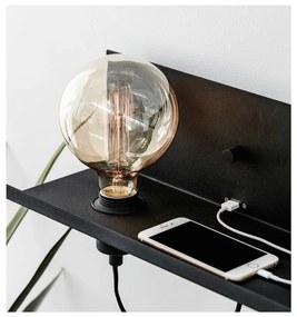 Aplică perete cu stație de încărcare USB Markslöjd Multi, negru