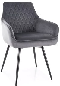 Scaun de sufragerie MARLO VELVET gri