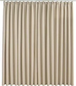 vidaXL Draperie opacă, bej, 290 x 245 cm, cu cârlige