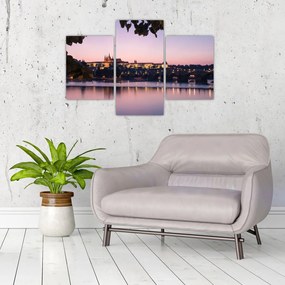 Tablou cu palatul din Praga și Vltava (90x60 cm)