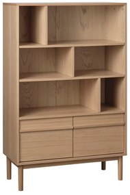 Bibliotecă cu aspect de lemn de stejar 140x90 cm Ponza – Unique Furniture