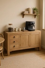 Bufet rustic, din lemn masiv, Amelie