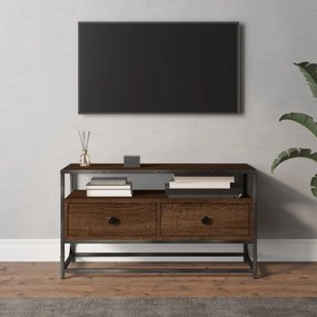 Comoda TV, stejar maro, 80x35x45 cm, lemn prelucrat