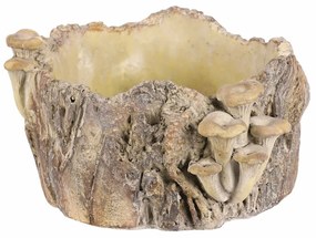 Suport din beton - ciot cu ciuperci, 26 x 24 x 14cm, 26 cm