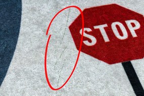 BAMBINO 2223 covor lavabil Străzi, mașini pentru copii anti-alunecare cremă - SECUNDAR-COTATI PRODUSUL