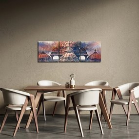 Tablou - Akshardham, New Delhi, India (cu ceas) (90x30 cm)