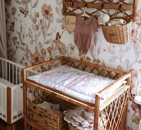 Saltea pentru masa de infasat bebe, impermeabila, fata dubla, Nature by BabySteps