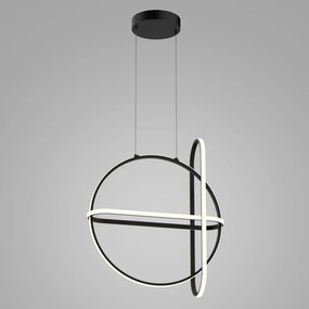 Lustra moderna neagra minimalista cerc cu led Cerril