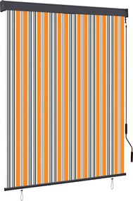 vidaXL Jaluzea tip rulou de exterior, galben și albastru, 140 x 250 cm