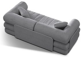 Canapea gri deschis extensibilă cu tapițerie din țesătură bouclé 206 cm Kemi – Cosmopolitan Design