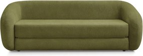 Canapea verde extensibilă cu tapițerie din chenille 228 cm Neyo – Bobochic Paris