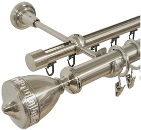 Galerie dubla versus 25/19 teava neteda si profil inox (Alege marime: 160 cm)
