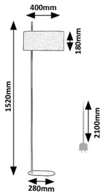 Lampadar Rabalux 74240 NARMIN 1xE27/40W/230V