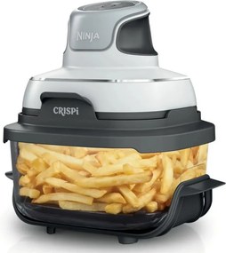 Friteuza cu aer cald 4in1 Ninja CRISPi FN102EU, 1700 W, 3,8 + 1,4 l, 70-185°C, TempWare, Placi ceramice, Fara PFAS, Design portabil, Alb