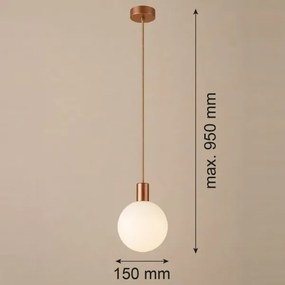 Argon 9006 - Lustru exterior suspendat pe cablu ORE 1xG9/6W/230V, finisaj cupru