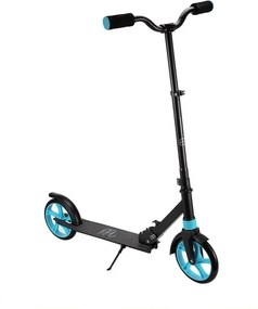 Trotineta copii si adolescenti NOVOKIDS™ Cool Boy, Maxim 100 kg, Functie Super Brake, Suspensie fata, Diametru roata 200 mm, Albastru