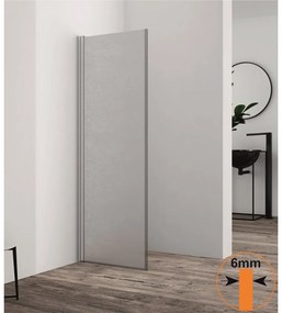 Paravan de dus mobil tip Walk-In Inter Ceramic crom lucios - sticla opaca 50x200 cm