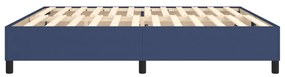 Cadru de pat box spring, albastru, 200x200 cm, textil Albastru, 35 cm, 200 x 200 cm