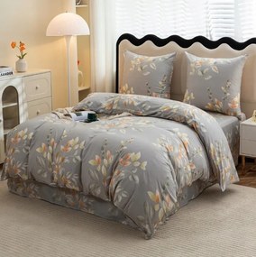 Lenjerie de pat din microfibra MISTLEAF gri Dimensiune lenjerie de pat: 2 buc 70 x 80 cm | 160 x 200 cm