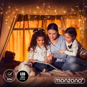 Monzana Șir luminos de Crăciun CECIL, 5m, alb cald